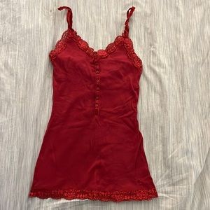 Red Lace Detail Cami